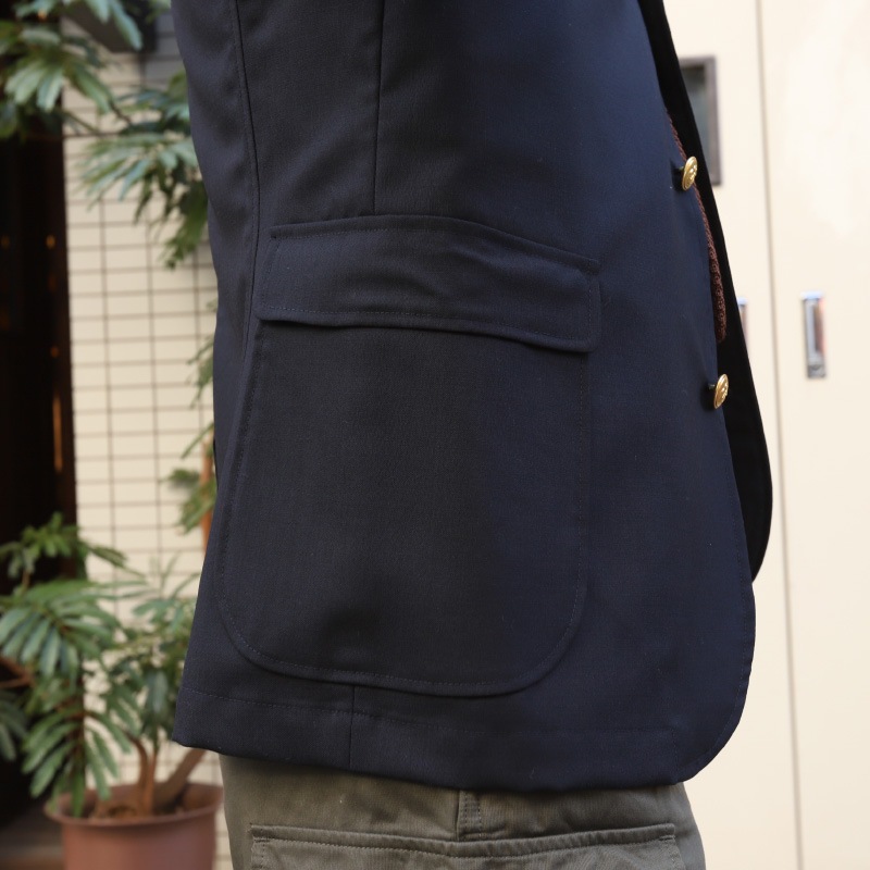 WORKERS/������� Blazer Wool Tropical Dark Navy