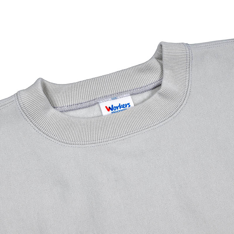 WORKERS/������� Trico Tag Sweat, Crew, White Grey