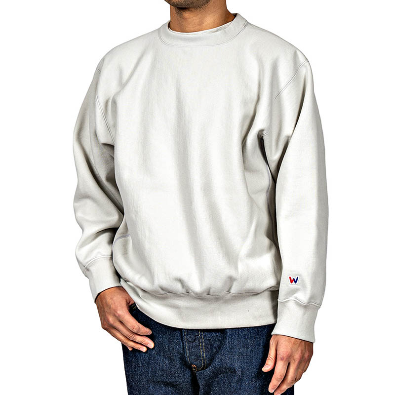 WORKERS/������� Trico Tag Sweat, Crew, White Grey