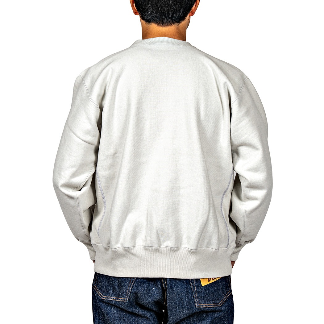 WORKERS/������� Trico Tag Sweat, Crew, White Grey