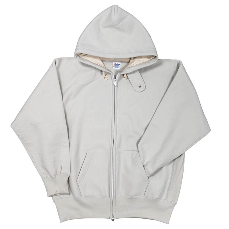WORKERS/���������Trico Tag Sweat, Full Zip Parka, White Grey