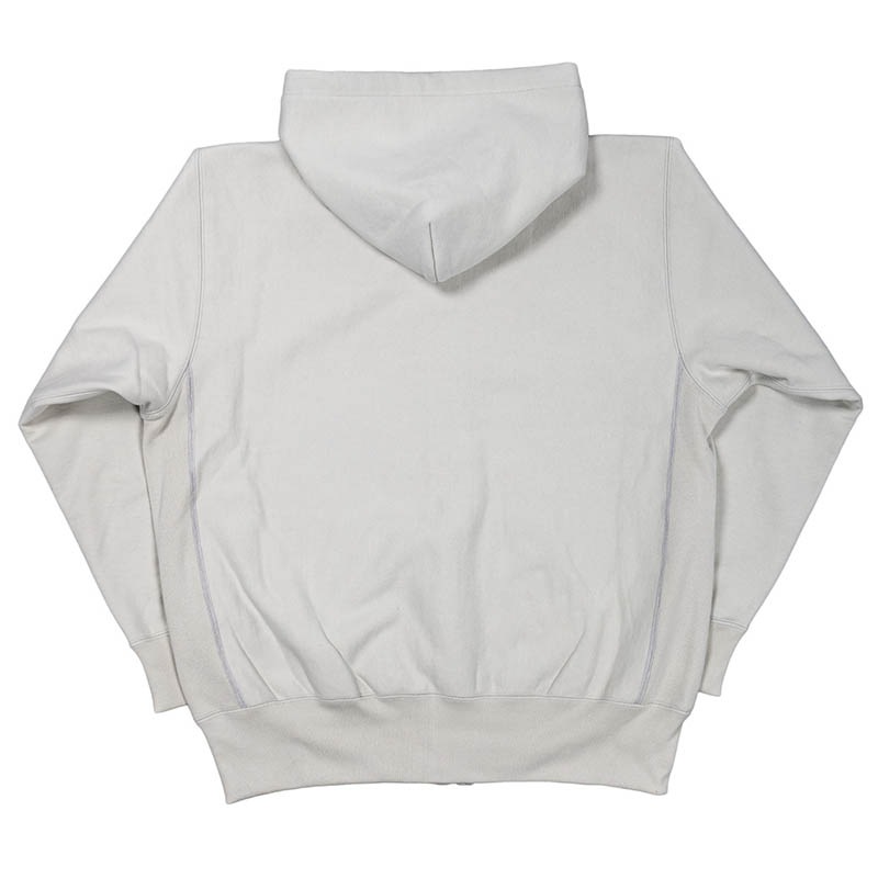 WORKERS/���������Trico Tag Sweat, Full Zip Parka, White Grey
