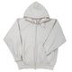 WORKERS/���������Trico Tag Sweat, Full Zip Parka, White Grey