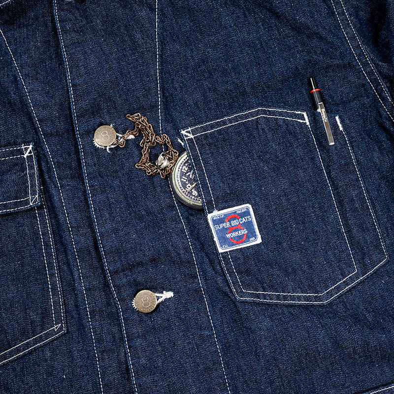 WORKERS/�������SUPER BIG CAT Railroad Jacket, 10 oz Indigo Denim
