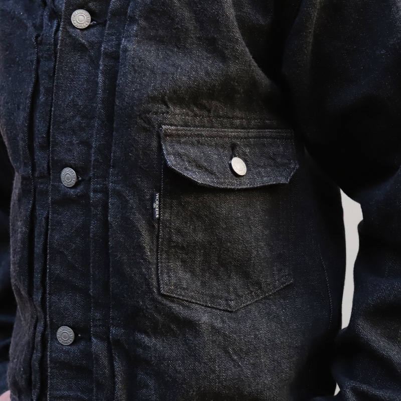 WORKERS 13.75oz Right Hand BLACK Denim Jacket 1st Model/������� G�����