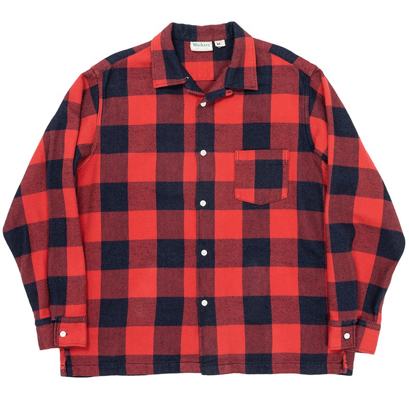 WORKERS/ワーカーズ Flannel Open Collar Shirt WOKERS/ワーカーズ Flannel Open Collar Shirtの通販｜Freeport 上野