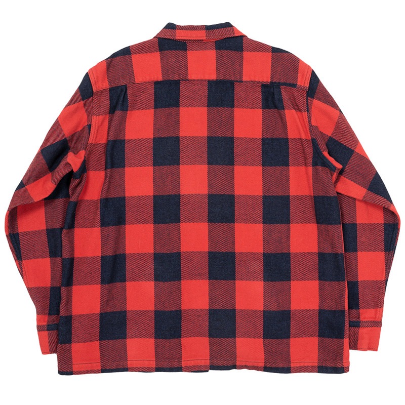 WOKERS/������� Flannel Open Collar Shirt
