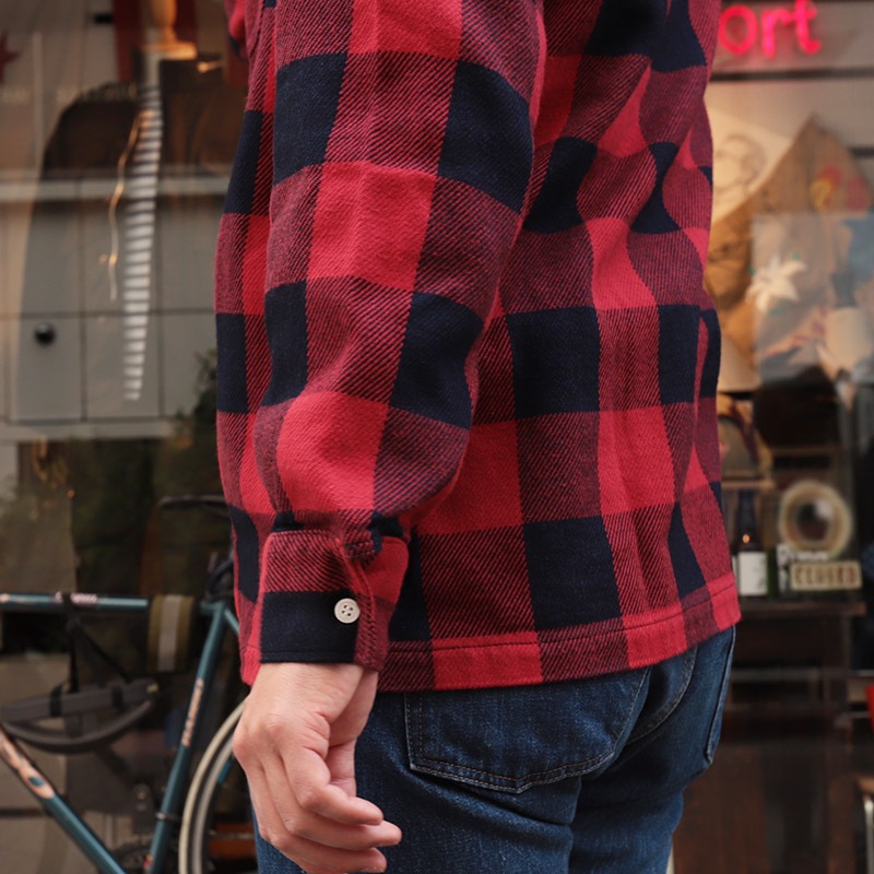 WOKERS/������� Flannel Open Collar Shirt
