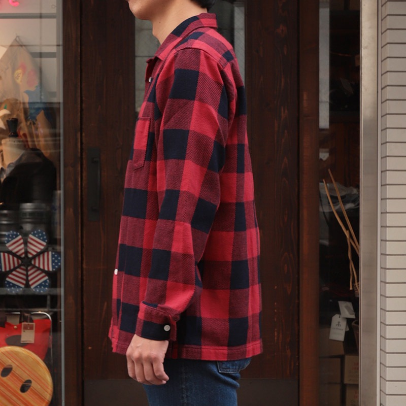 WOKERS/������� Flannel Open Collar Shirt