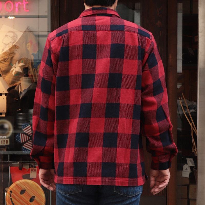 WOKERS/������� Flannel Open Collar Shirt