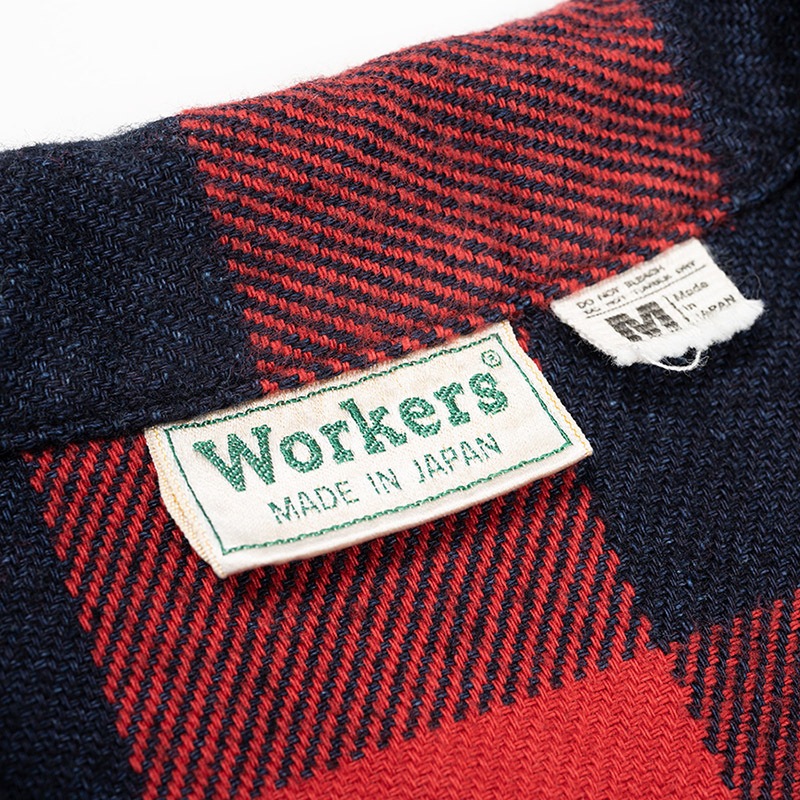 WOKERS/������� Flannel Open Collar Shirt