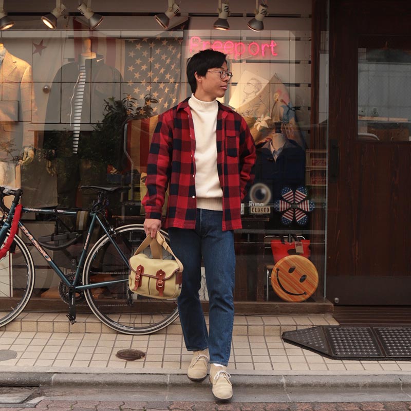 WOKERS/������� Flannel Open Collar Shirt