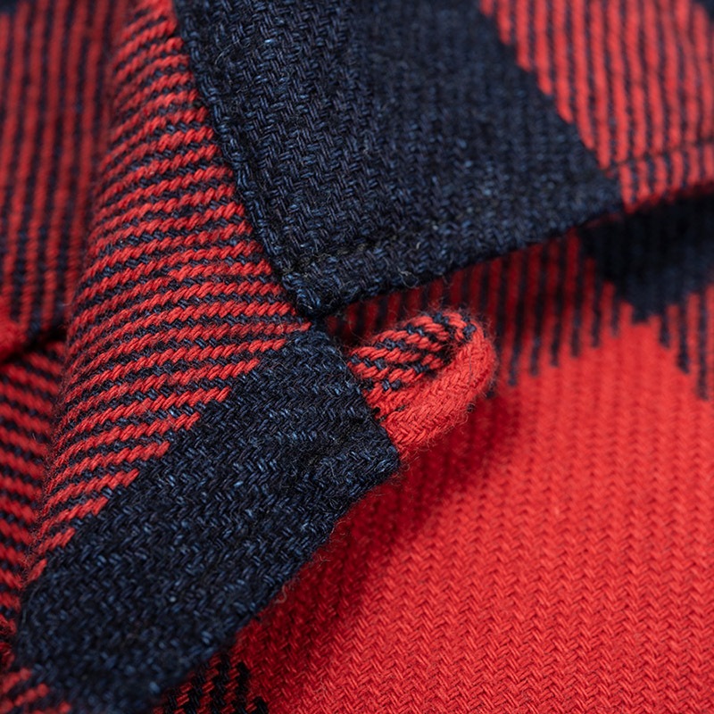 WOKERS/������� Flannel Open Collar Shirt