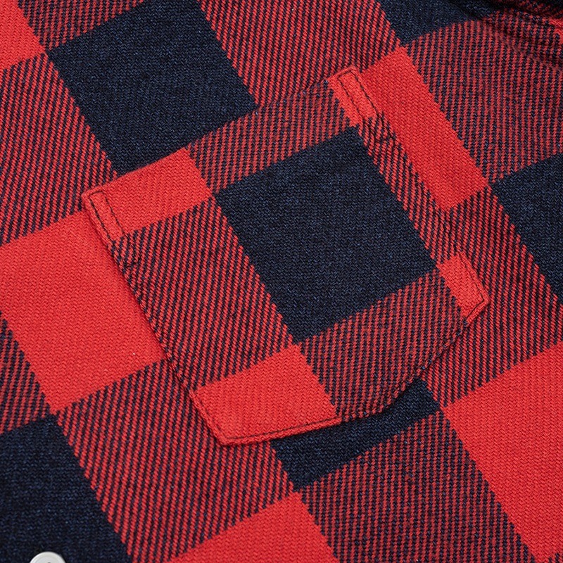 WOKERS/������� Flannel Open Collar Shirt