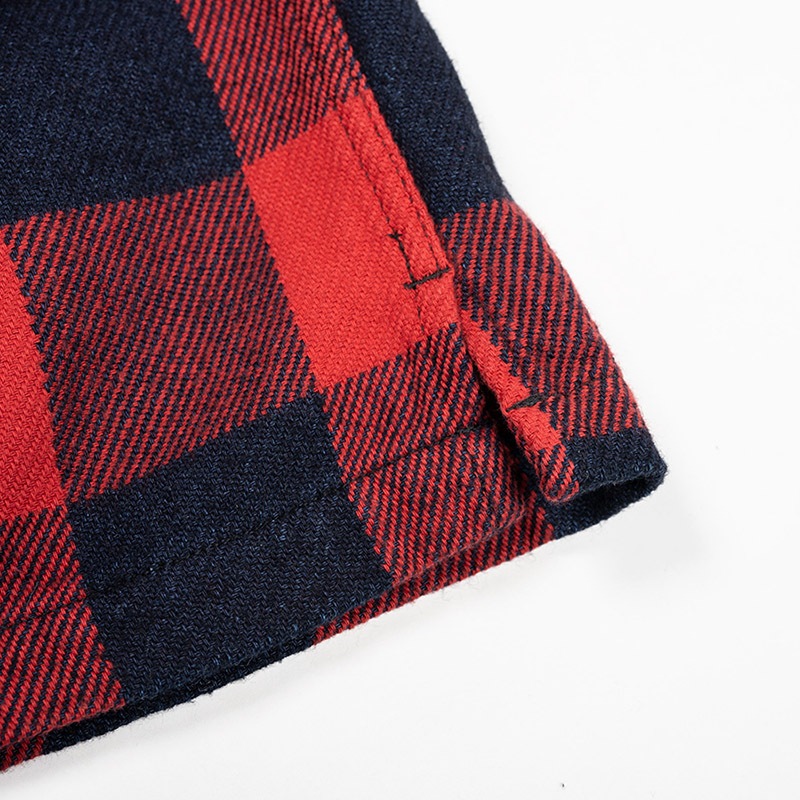 WOKERS/������� Flannel Open Collar Shirt