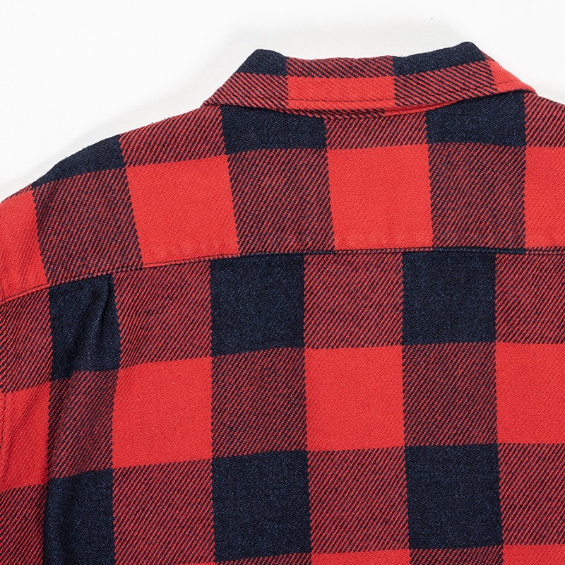 WOKERS/������� Flannel Open Collar Shirt