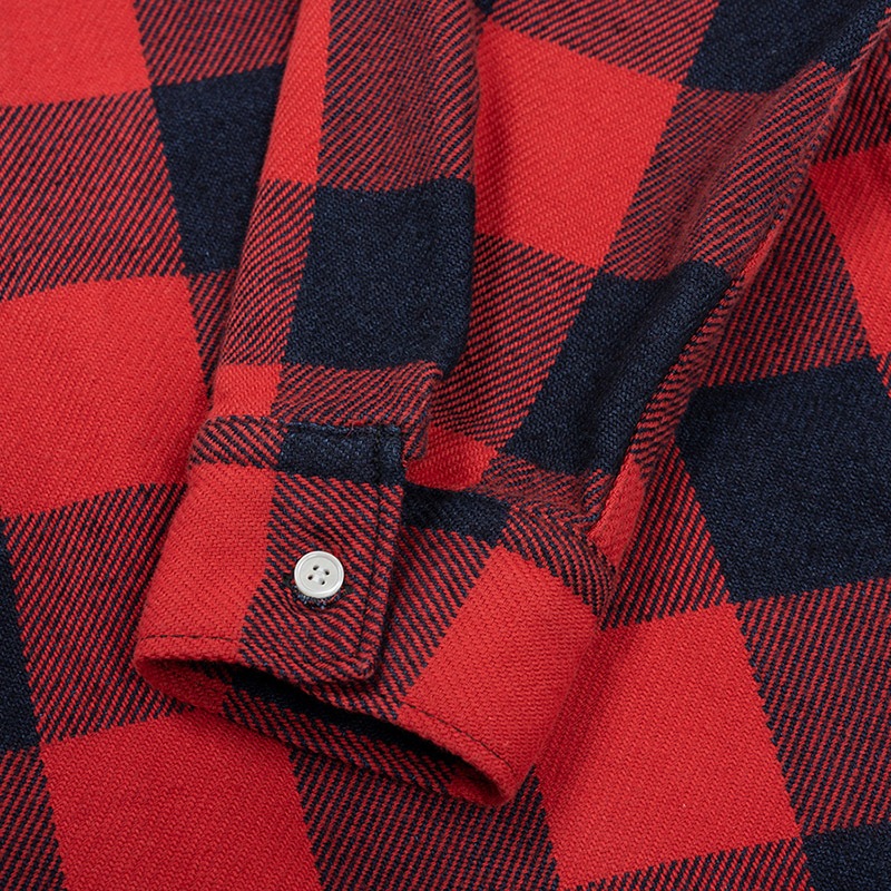 WOKERS/������� Flannel Open Collar Shirt