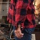 WOKERS/������� Flannel Open Collar Shirt