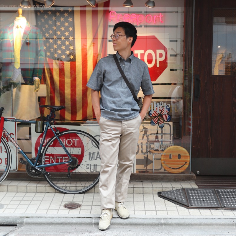 SOUTIENCOL/���ƥ����󥳥� RE MAKE POLO-H Dungaree241039