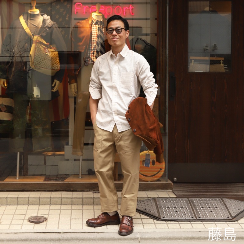 WORKERS/������� Modified Round Collar Shirt