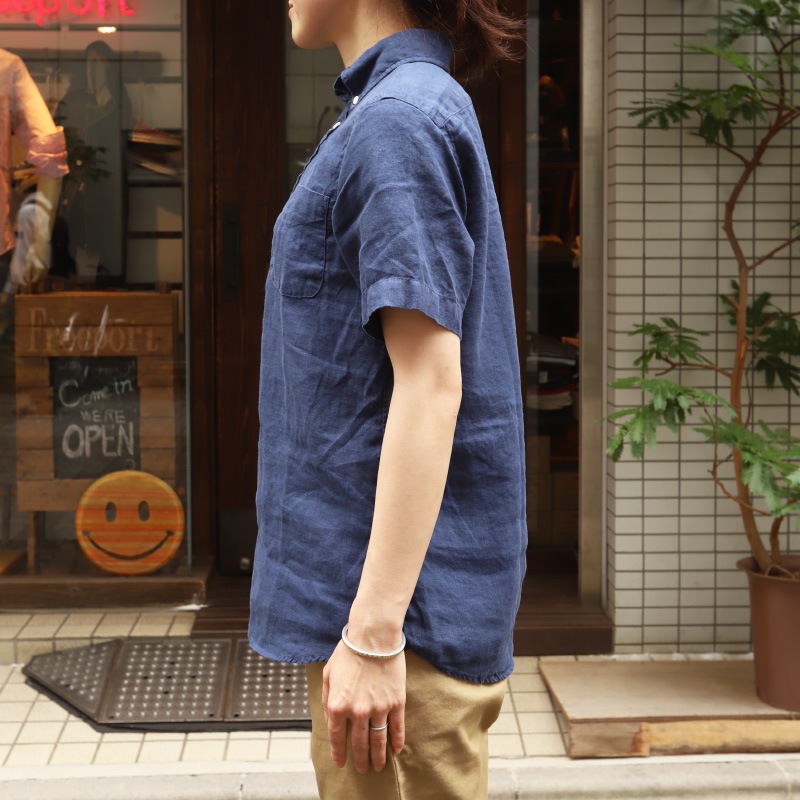 SOUTIENCOL ReMake Polo H Lady Navy CANCLINI LINEN ������/���ƥ����󥳥�  ��ᥤ���ݥ�  Ⱦµ ��ǥ�����