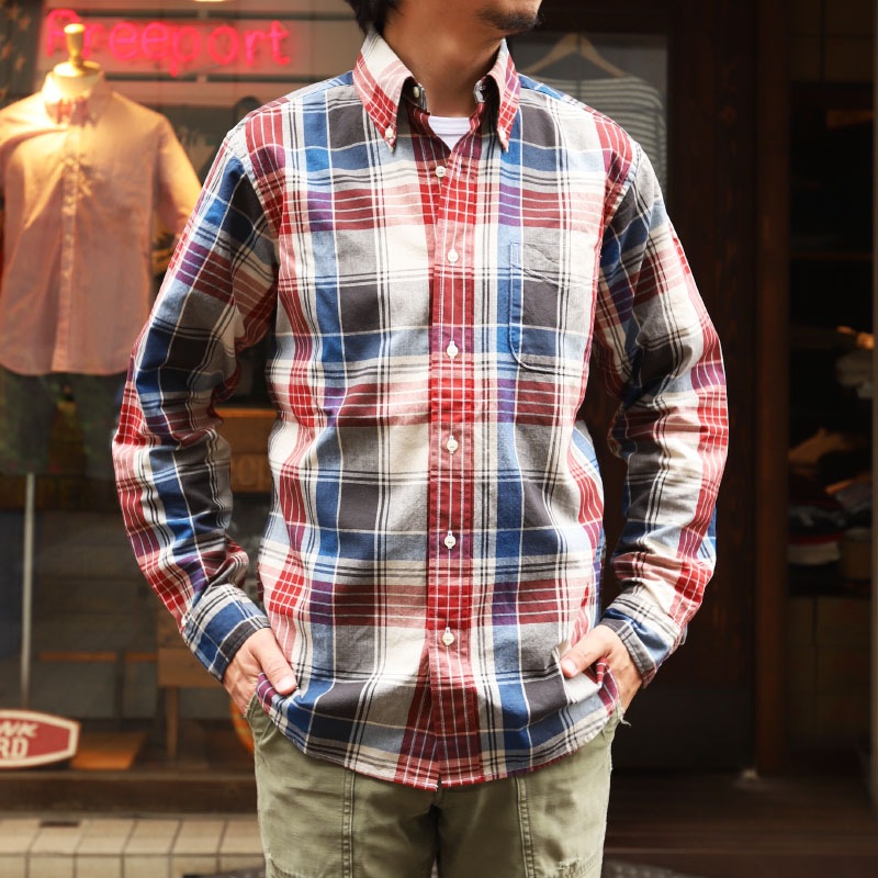 WORKERS Modified BD Shir BigPlaid/������� �ܥ�������󥷥��  �礭�ʳʻҼ�