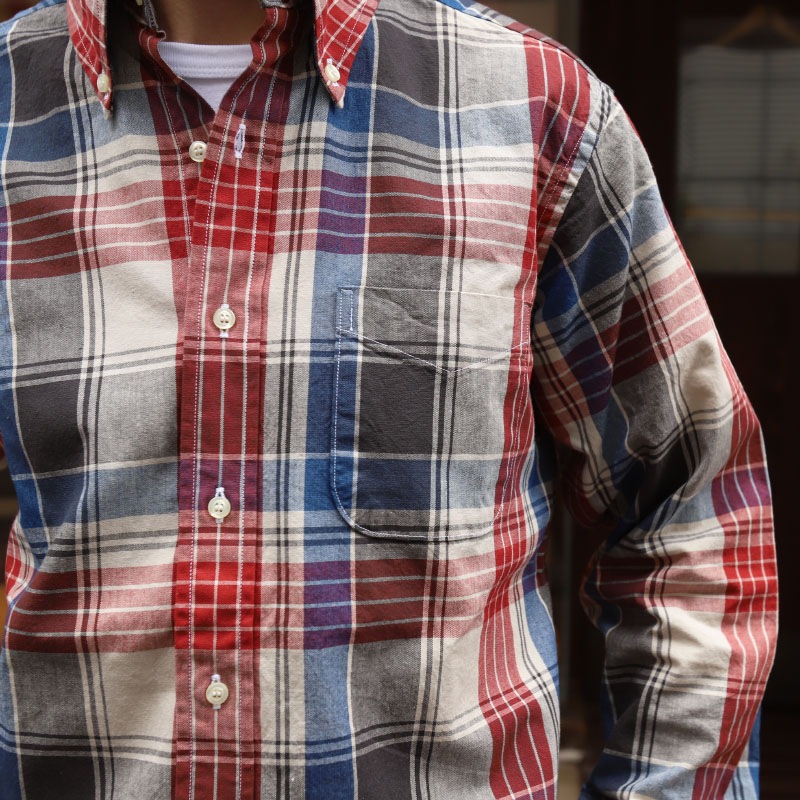 WORKERS Modified BD Shir BigPlaid/������� �ܥ�������󥷥��  �礭�ʳʻҼ�