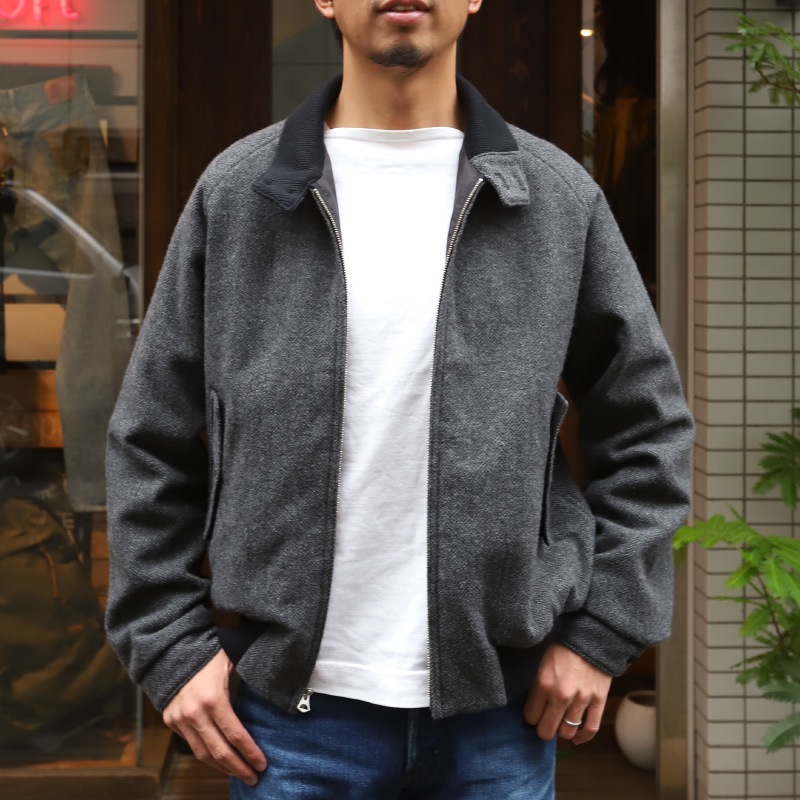 WORKERS/���������Harrington Jacket Grey Herringbone