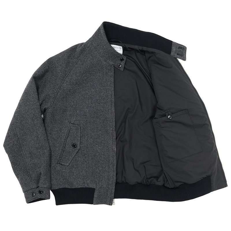 WORKERS/���������Harrington Jacket Grey Herringbone