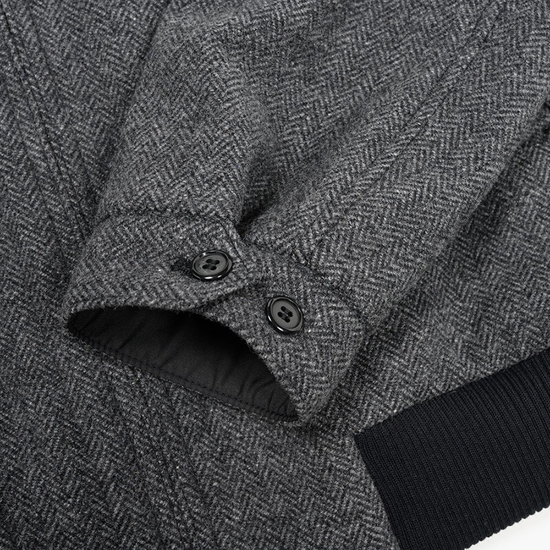WORKERS/���������Harrington Jacket Grey Herringbone