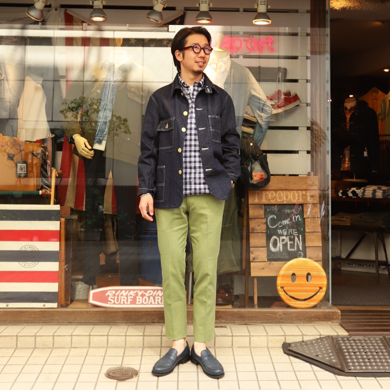 SOUTIENCOL/���ƥ����󥳥� RE-MAKE POLO CANCLINI LINEN BLUE CHECK ��ᥤ���ݥ�