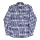 SOUTIENCOL/���ƥ����󥳥� RE-MAKE POLO CANCLINI LINEN BLUE CHECK ��ᥤ���ݥ�