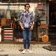 SOUTIENCOL/���ƥ����󥳥� RE-MAKE POLO CANCLINI LINEN BLUE CHECK ��ᥤ���ݥ�