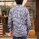 SOUTIENCOL/���ƥ����󥳥� RE-MAKE POLO CANCLINI LINEN BLUE CHECK ��ᥤ���ݥ�