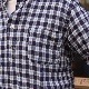 SOUTIENCOL/���ƥ����󥳥� RE-MAKE POLO CANCLINI LINEN BLUE CHECK ��ᥤ���ݥ�