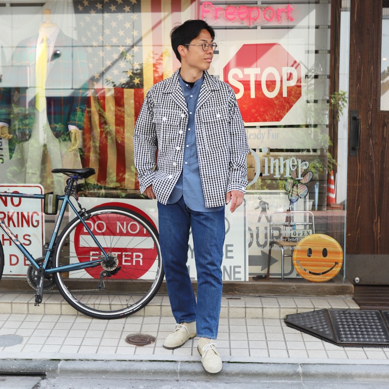 WORKERS/ M-43 Shirt Jacket, Black Gingham
