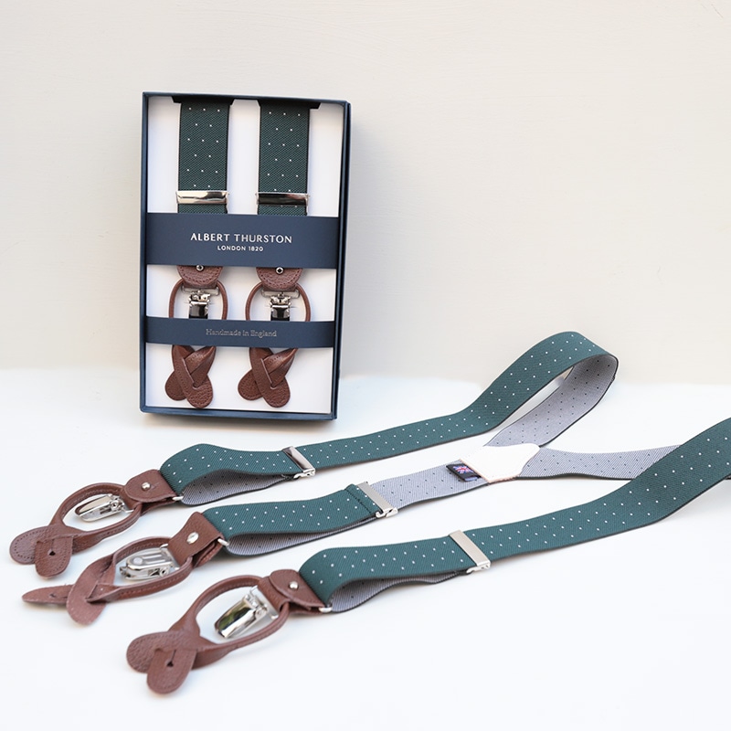  THURSTON アルバートサーストン サスペンダー ブレイシーズ ALBERT THURSTONアルバートサーストン 35ELAST 2in1 Braces (ブレイ