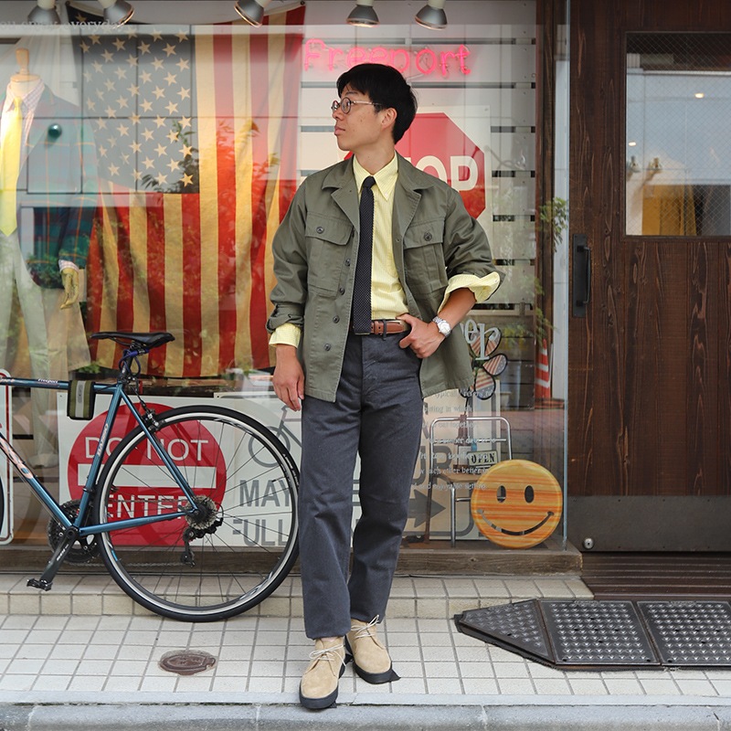 WORKERS/������� M-43 Shirt Jacket, Herringbone OD