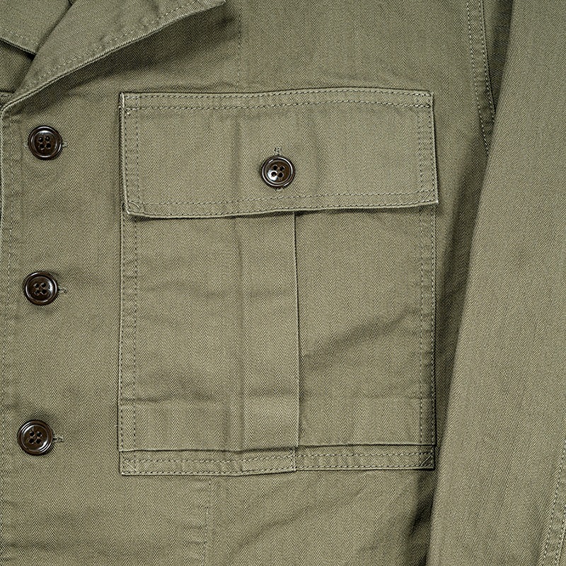 WORKERS/������� M-43 Shirt Jacket, Herringbone OD