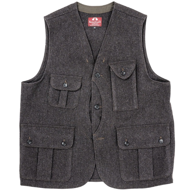 WORKERS/ W&G Vest HerringboneTweed