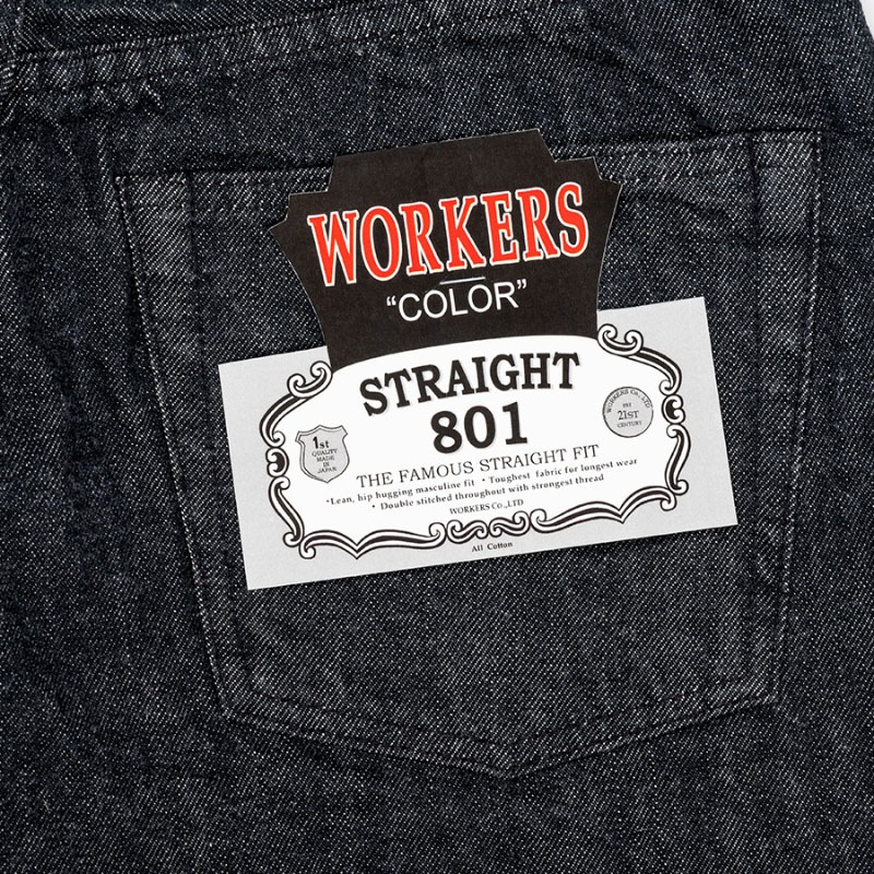 WORKERS/������� Lot 801 Straight Jeans  BLACK