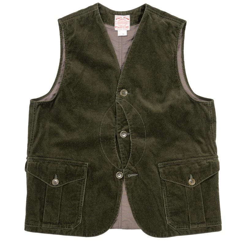 WORKERS Cruiser Vest Corduroy Olive/������� ���롼�����٥��� �����ǥ�������꡼��
