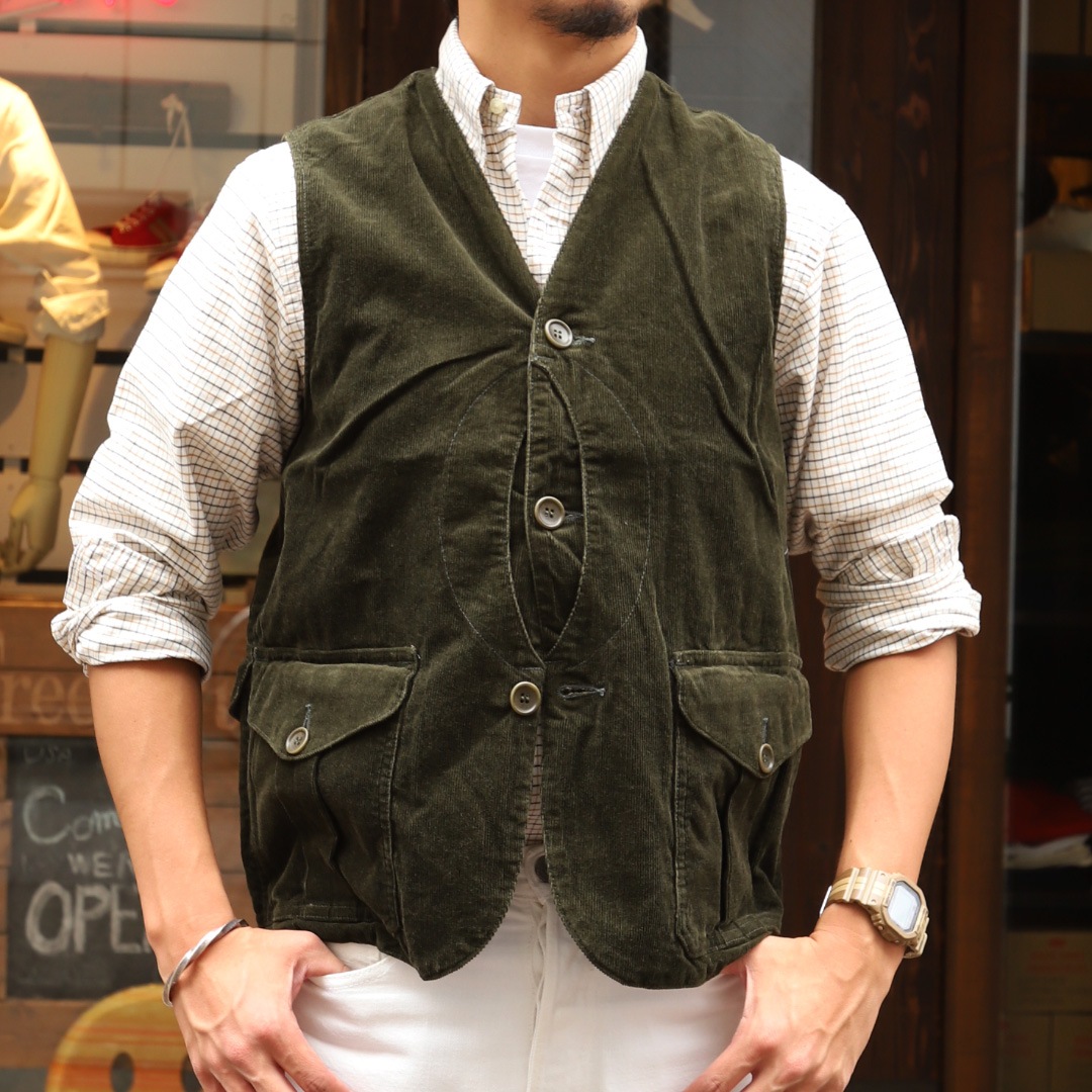 WORKERS Cruiser Vest Corduroy Olive/������� ���롼�����٥��� �����ǥ�������꡼��