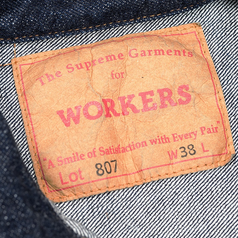 WORKERS/������� Lot 807, Denim Jacket, 13.75 oz