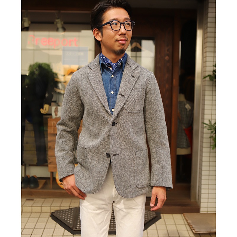 WORKERS/ Maple Leaf Jacket Wool Cotton Serge Grey