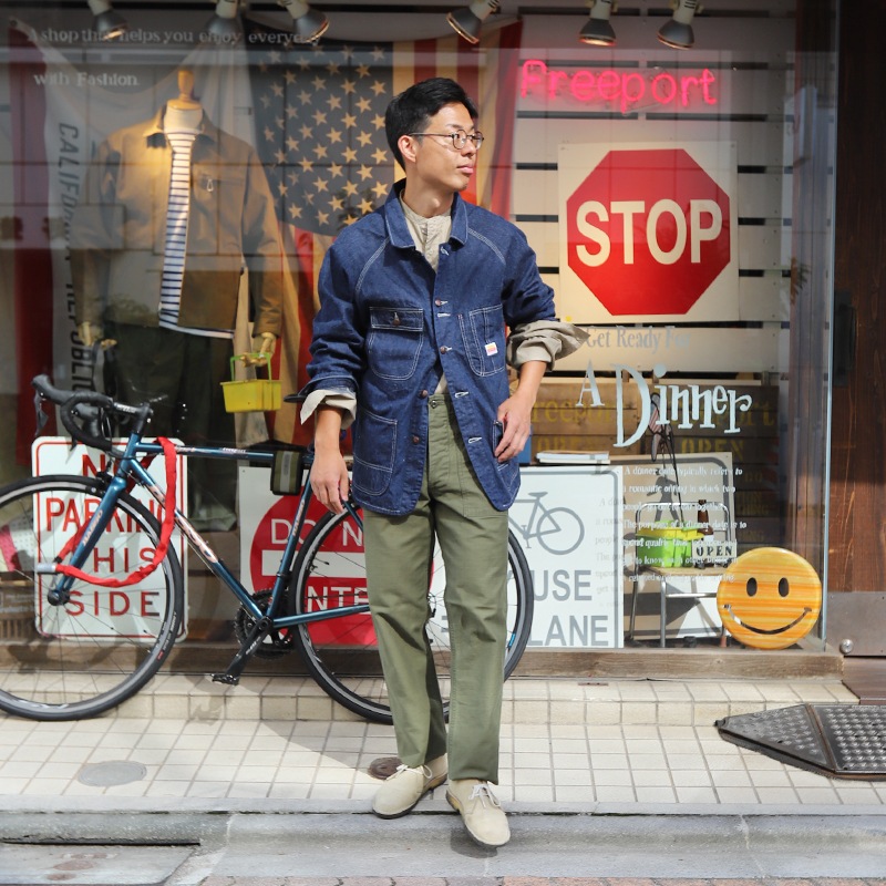 WORKERS/���������CAT DAY Coverall, 9.5 oz Indigo Denim