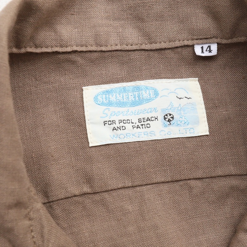 WORKERS/������� Open Collar Shirt