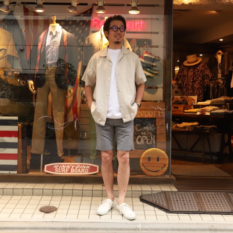 WORKERS/������� Open Collar Shirt