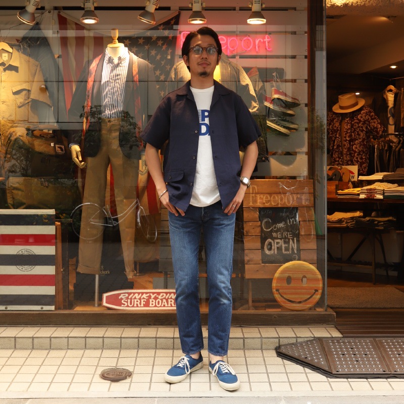 WORKERS/������� Open Collar Shirt