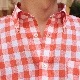 SOUTIENCOL/���ƥ����󥳥� RE MAKE POLO-H CANCLINI OrangeBlockCheck